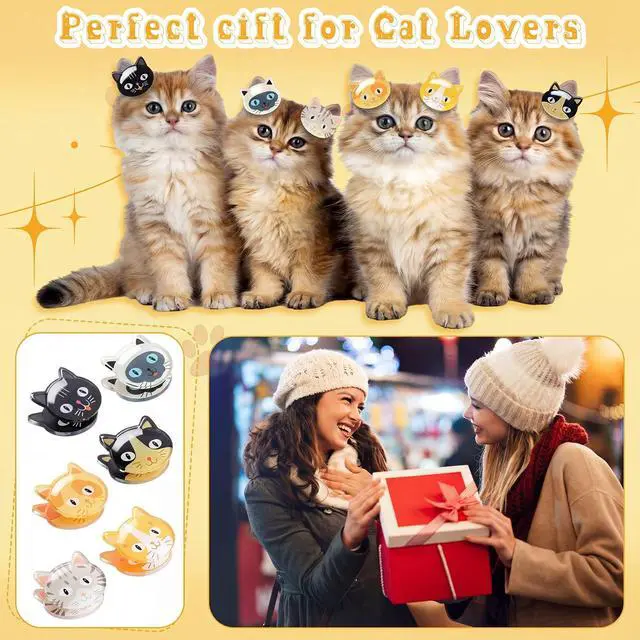 Alt view image 3 of 7 - 12 Pcs Cute Cat Chip Clips Kitten Bag Clips Multipurpose Kitten Snack Chip Sealer Cute Cat Party Supplies for Photos Notepaper Kitchen Gadgets
