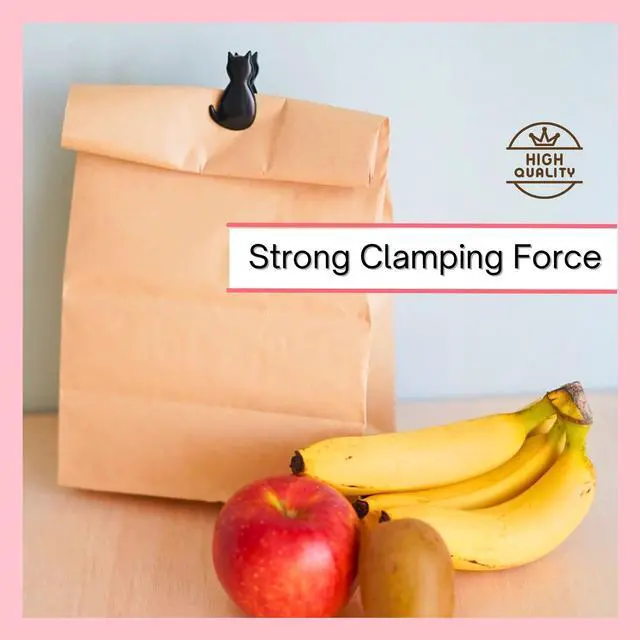 Alt view image 4 of 6 - Sturdy & Cute Cat Chip Clips - Set of 6 Strong Grip for Snack Bags, Documents, Gift Bags Durable and Resilient
