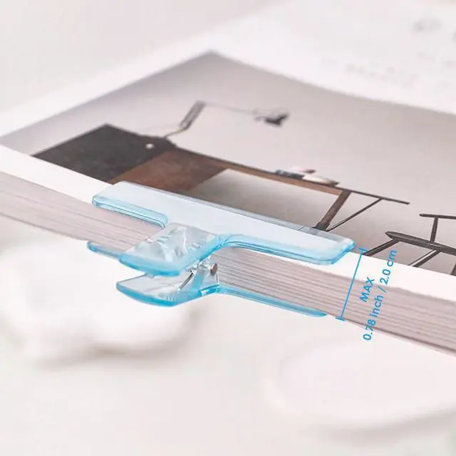 Alt view image 6 of 7 - 16 Pcs Clear Binder Clips, Plastic Bag Clip, Acrylic Paper Photo Food Clamps, Wide Mouth Seal Clamp, Transparent Air Tight Sealing Binders for School, Office and Kitchen Storage, 8 Colors