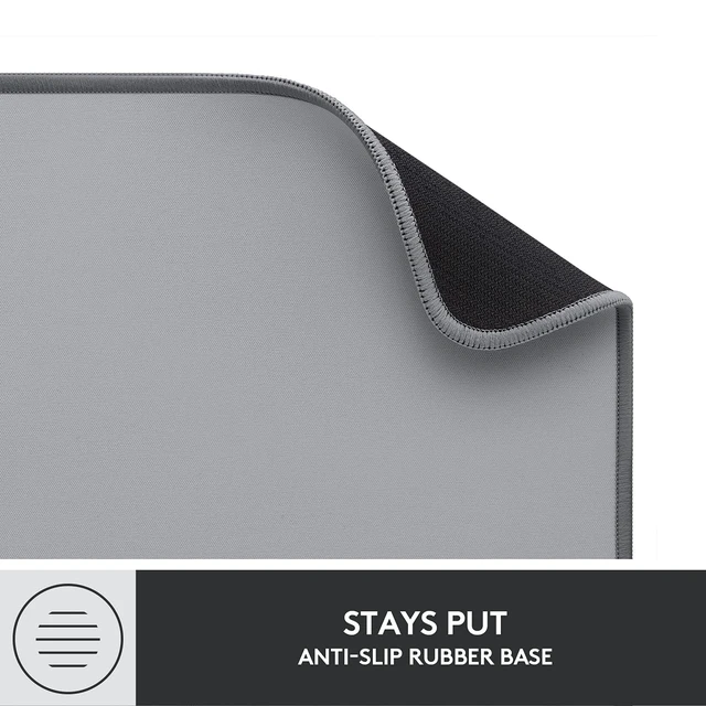 Alt view image 7 of 7 - Studio Series Desk Mat Large 28x12 Inches - Mid Grey | Multifunctional large pad, extended mouse surface, office desk protector, anti-slip base, spill-resistant