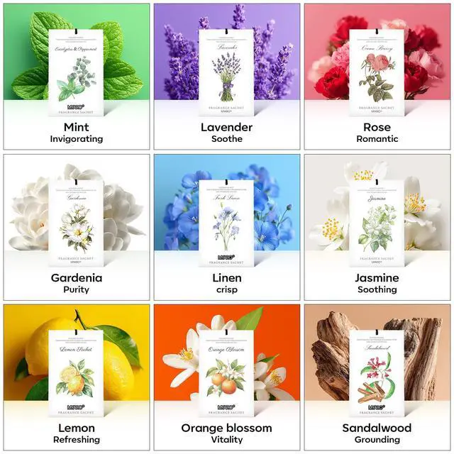 Alt view image 6 of 6 - 12 Pack Fresh Linen Scented Sachets for Drawer, Closet & Car Air Freshener Bags | Odor Eliminator & Fabric Refresher | Crisp, Clean Home Fragrance Gift Set