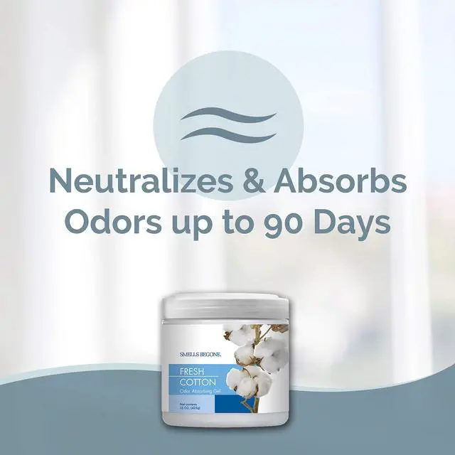 Alt view image 2 of 7 - 15oz Gel Odor Eliminator - Absorb & Remove Tough Odors in Pet Areas, Bathrooms, Basements, Garage, Cars, RVs & Boats - Eliminate Odors Quickly (2-Pack, Fresh Cotton)