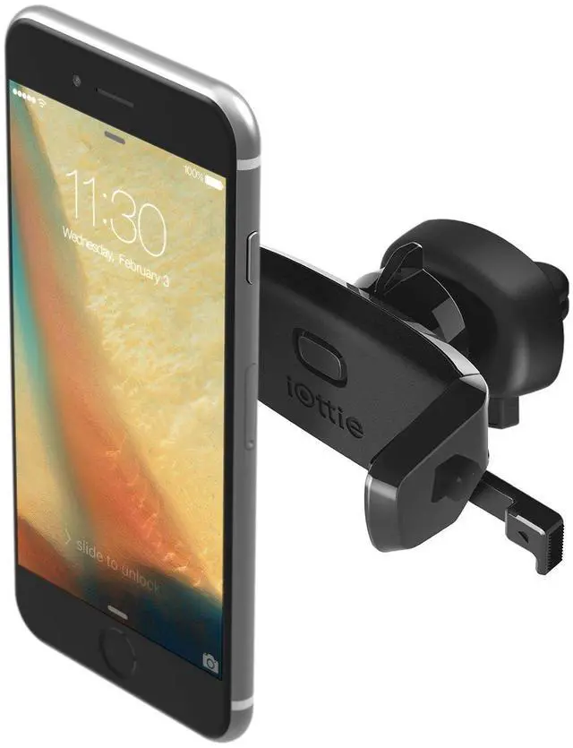 Main image of Easy One Touch Mini Air Vent Car Mount Holder Cradle for iPhone Xs Max R 8 Plus 7 Samsung Galaxy S10 E S9 S8 Plus Edge, Note 9 & Other Smartphone, 2.2 x 4.8 x 5.7 inches
