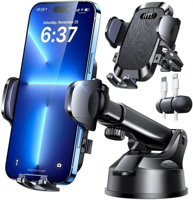 Main image of 98+LBS Strongest Suction & Military-Grade Ultimate Car Phone MountPatent & Safety Certs Cell Phone Holder Truck Stand for Dashboard Windshield Vent for iPhone 17 Pro Max 16 15 Samsung (Black)