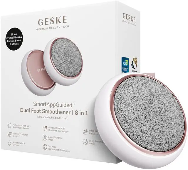 Main image of Dual Foot Smoothener | 8 in 1 | Two-Sided Foot File | Pumice Stone & Nano-Crystalline Glass | For Soft, Smooth Feet | Advanced Callus Removal & Exfoliation | Ideal for Your Pedicure Set