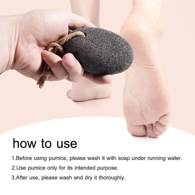 Alt view image 4 of 7 - 3 Shapes Natural Volcanic Pumice Stone for Feet Pumice Cleaning Stone for Sole of The Foot,Edges of The Foot,Toe Seams,Foot Scrubber for Dead Skin Remover Deep Clean