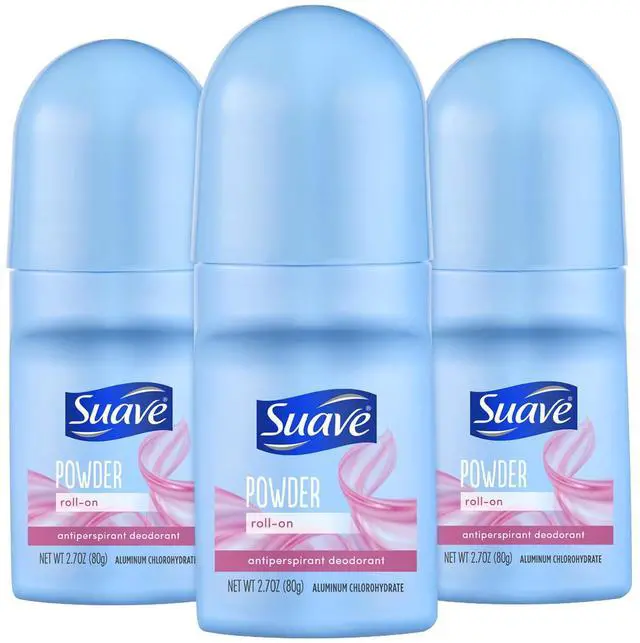 Main image of Roll-On Deodorant for Women, Powder Fresh Scent, 3-Pack Antiperspirant Deodorant with 24H Sweat & Odor Protection, 2.7 Oz Ea