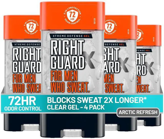 Main image of Xtreme Defense Antiperspirant Deodorant Gel, Arctic Refresh Scent - 5-in-1 Deodorant Men Can Trust, 72-Hour Odor Control Invisible Gel for Men, 4 oz (4 Pack)