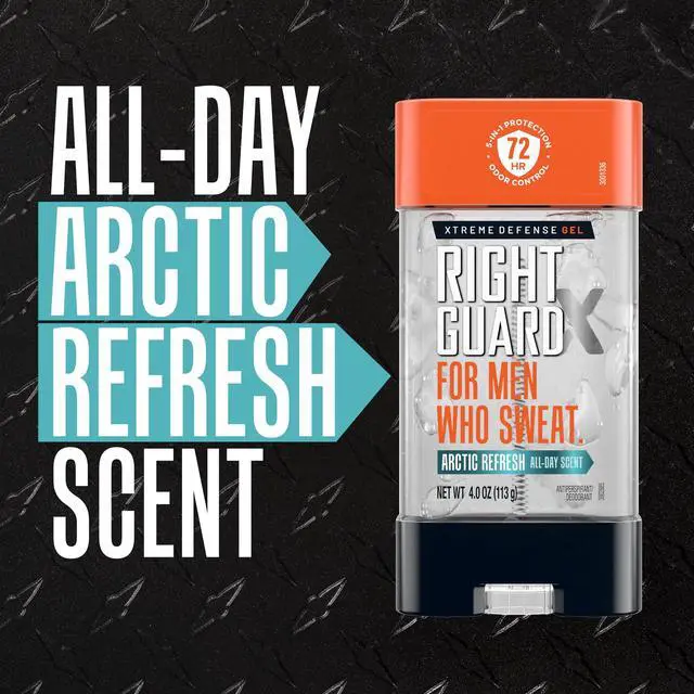 Alt view image 5 of 5 - Xtreme Defense Antiperspirant Deodorant Gel, Arctic Refresh Scent - 5-in-1 Deodorant Men Can Trust, 72-Hour Odor Control Invisible Gel for Men, 4 oz (4 Pack)