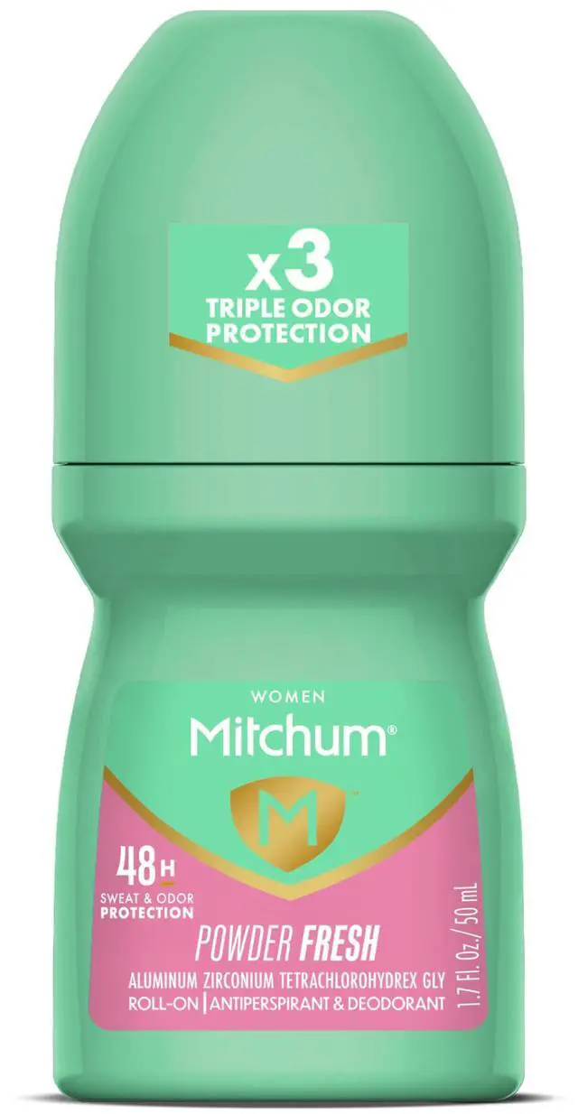 Main image of Womens Antiperspirant Deodorant, Roll-On Applicator, Powder Fresh Scent, 48HR Sweat & Odor Protection, Quick-Drying, Dermatologist Tested, 1.7 oz