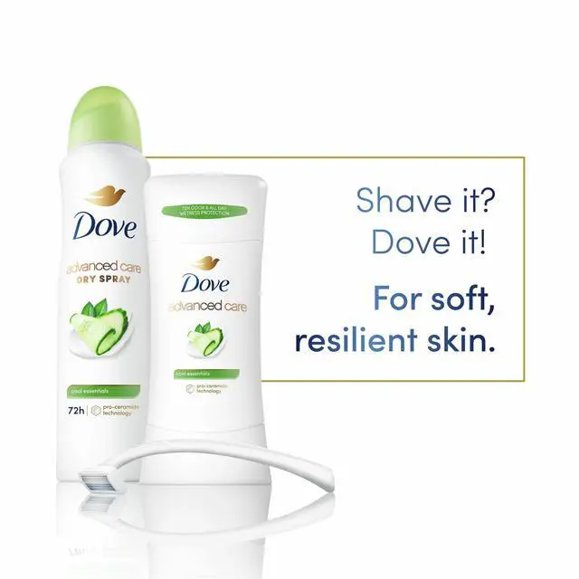 Alt view image 3 of 5 - Advanced Care Antiperspirant Deodorant Stick Cool Essentials 4 ct for helping your skin barrier repair after shaving 72 hour odor control and sweat protection with Pro Ceramide Technology 2.6 oz