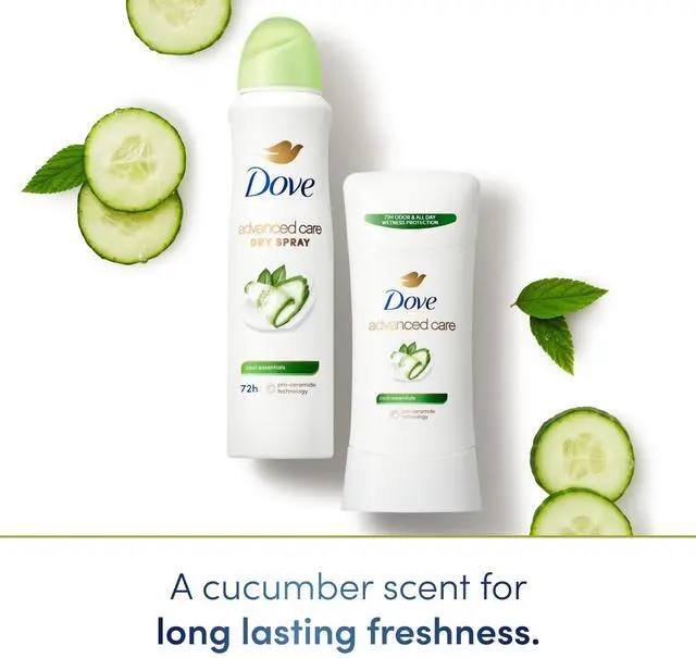 Alt view image 5 of 5 - Advanced Care Antiperspirant Deodorant Stick Cool Essentials 4 ct for helping your skin barrier repair after shaving 72 hour odor control and sweat protection with Pro Ceramide Technology 2.6 oz