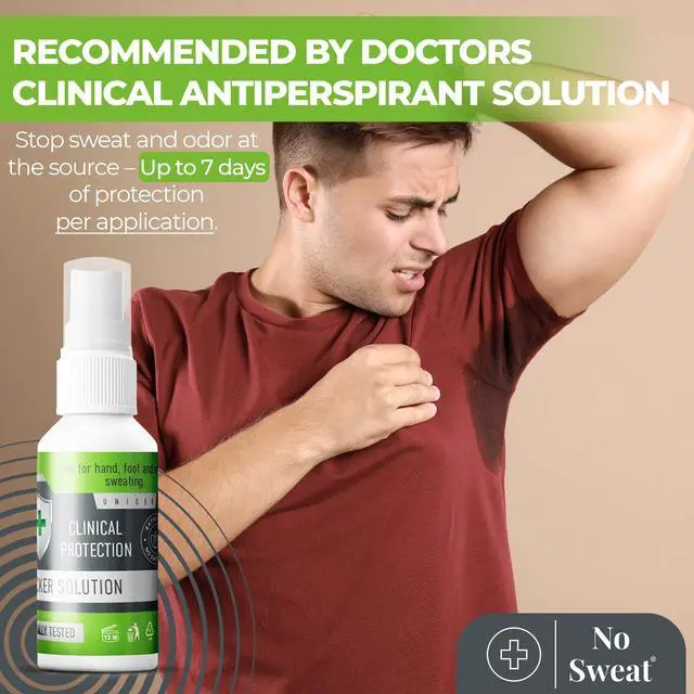 Alt view image 2 of 7 - Maximum Strength Antiperspirant Spray, Strong Deodorant for Excessive Sweating & Hyperhidrosis Treatment, Lasts up to 7 Days -50ml) Packing May Vary