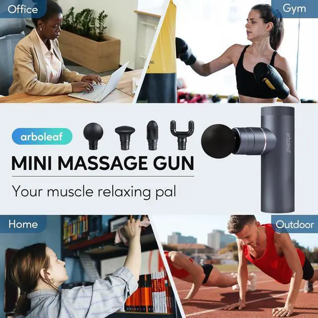 Alt view image 4 of 6 - Thermacool Massage Gun Deep Tissue with Heat and Cold Head, Full-Metal Electric Portable Hand Held Massager Gun for Back, Body Sore Muscles, Pain Relief