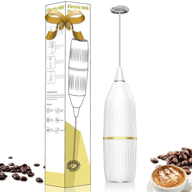 Main image of Milk Frother, Mini Mixer for Coffee Latte Matcha, Gift (White)
