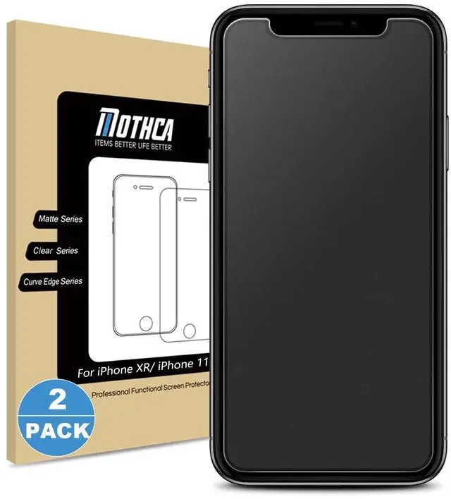 Main image of 2 Pack Matte Glass Screen Protector for iPhone XR/iPhone 11 Anti-Glare & Anti-Fingerprint Tempered Glass Clear Film Case Friendly Easy Install Bubble Free - Smooth as Silk Amazing Touch