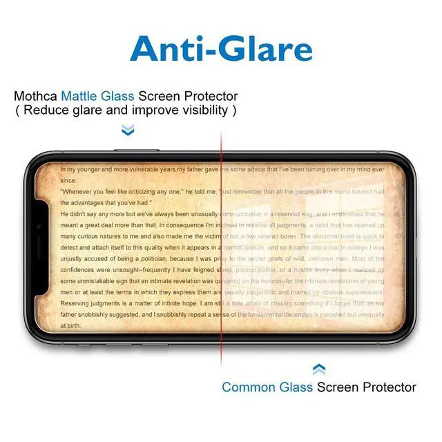 Alt view image 3 of 6 - 2 Pack Matte Glass Screen Protector for iPhone XR/iPhone 11 Anti-Glare & Anti-Fingerprint Tempered Glass Clear Film Case Friendly Easy Install Bubble Free - Smooth as Silk Amazing Touch