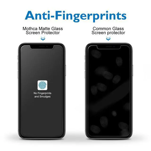 Alt view image 4 of 6 - 2 Pack Matte Glass Screen Protector for iPhone XR/iPhone 11 Anti-Glare & Anti-Fingerprint Tempered Glass Clear Film Case Friendly Easy Install Bubble Free - Smooth as Silk Amazing Touch