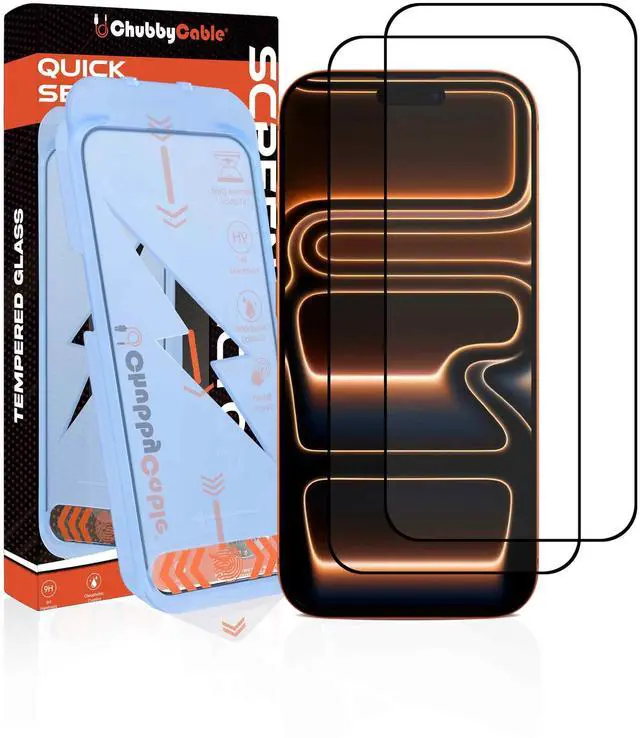 Main image of 2PCS ChubbyShield Ultra for iPhone 17 Air HD Tempered Glass Screen Protector, Ultra-easy Install Box, Auto Dust-Elimination & Bubble Free