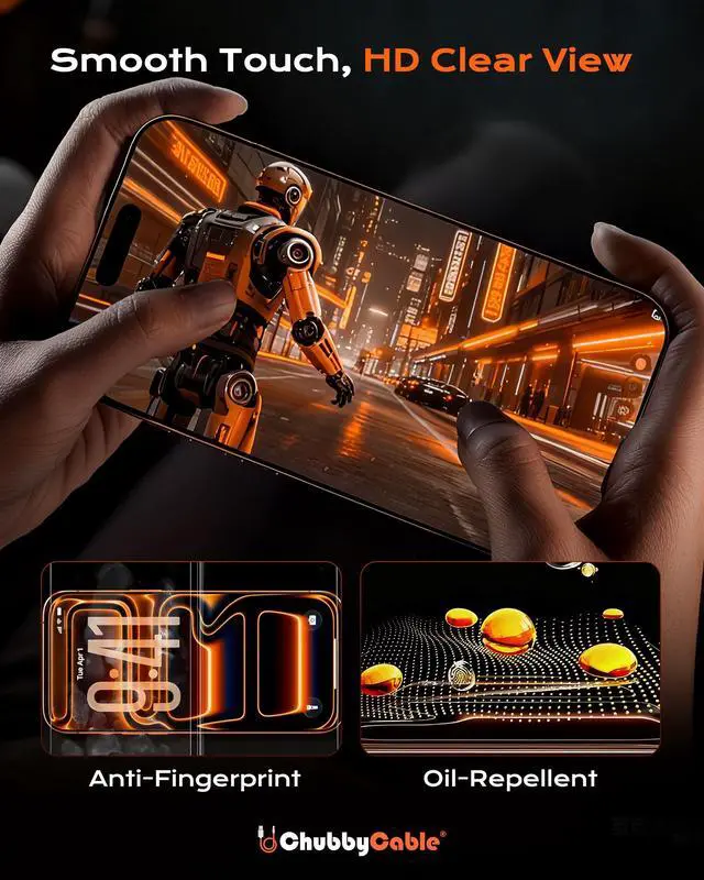 Alt view image 4 of 6 - 2PCS ChubbyShield Ultra for iPhone 17 Air HD Tempered Glass Screen Protector, Ultra-easy Install Box, Auto Dust-Elimination & Bubble Free