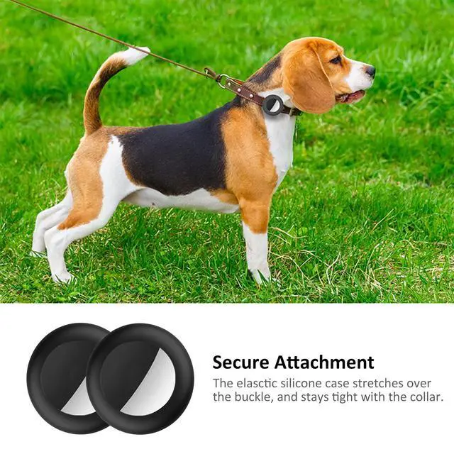 Alt view image 3 of 6 - Air-tag Cat Collar Holder, Pet Silicone Protective Case for Air-tag, 2Pack Waterproof Case Cover for Apple Air-tag Cat Dog Pet Collar Within 3/8 inch
