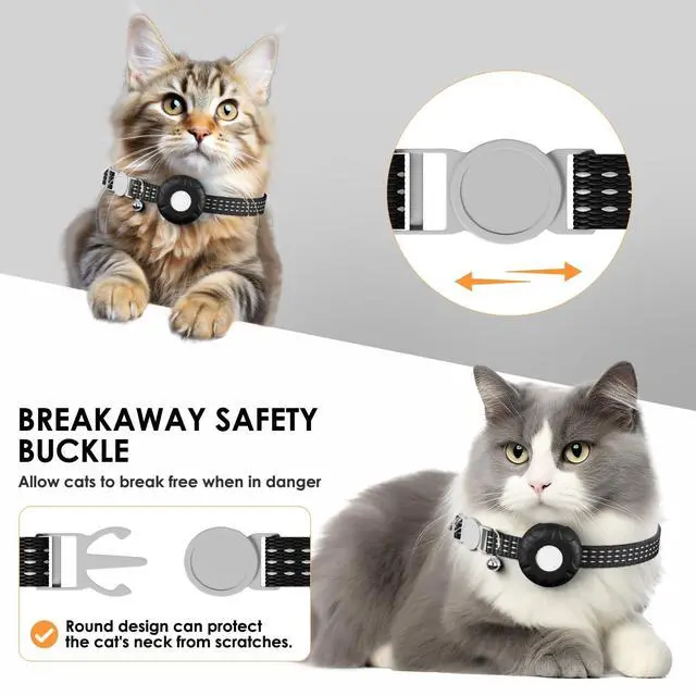 Alt view image 5 of 7 - Pet Tracker for Cats, Compatible with Apple Find My App (Only iOS), Cat GPS Tracker Works with Any Collar, No Monthly Fee, Waterproof (Black)