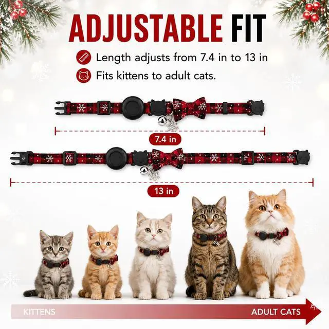 Alt view image 5 of 6 - Cat Tracker GPS for Android, Pet GPS Tracker Collar for Cats No Subscription, IP67 Waterproof Cat Collar with Tracker Compatible with Google Find Hub Replaceable 1-Year Battery, Android Only (Red)