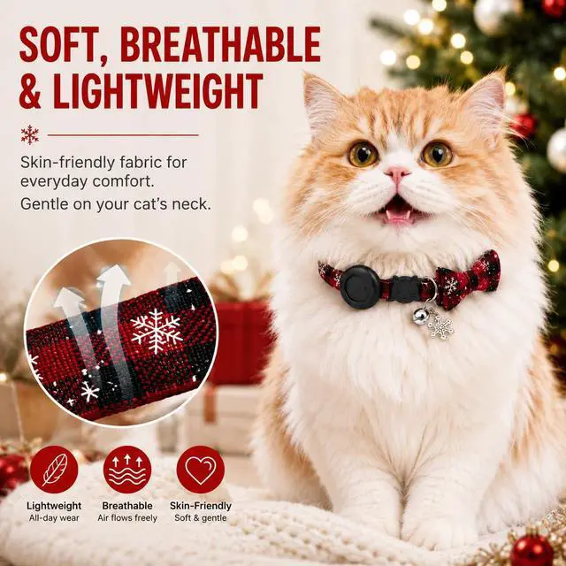 Alt view image 3 of 6 - Cat Tracker GPS for Android, Pet GPS Tracker Collar for Cats No Subscription, IP67 Waterproof Cat Collar with Tracker Compatible with Google Find Hub Replaceable 1-Year Battery, Android Only (Red)