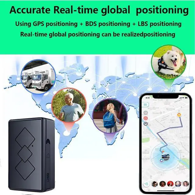 Alt view image 2 of 7 - Mini GPS Tracker for Vehicles - Tracker Device for Vehicles No Subscription No Monthly Fee Car Tracker Device Hidden Magnetic Real-Time Tracking GPS Tracker for Cars Kids Dogs