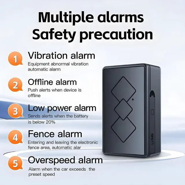 Alt view image 7 of 7 - Mini GPS Tracker for Vehicles - Tracker Device for Vehicles No Subscription No Monthly Fee Car Tracker Device Hidden Magnetic Real-Time Tracking GPS Tracker for Cars Kids Dogs