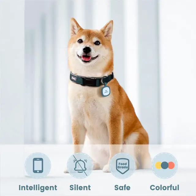 Alt view image 2 of 7 - Silent Silicone Dog ID Tag, Modifiable Pet Online Profile and Emergency Contacts, Scan QR for Instant Location Alerts, 1 Pack (Deep Sea Blue)