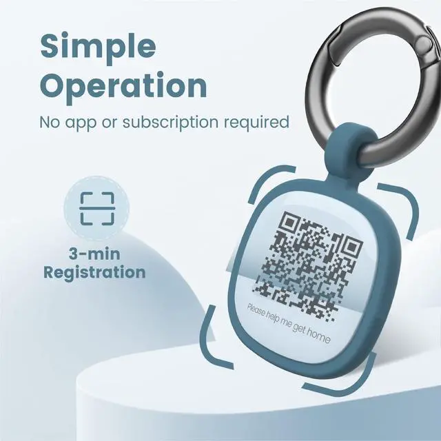 Alt view image 4 of 7 - Silent Silicone Dog ID Tag, Modifiable Pet Online Profile and Emergency Contacts, Scan QR for Instant Location Alerts, 1 Pack (Deep Sea Blue)