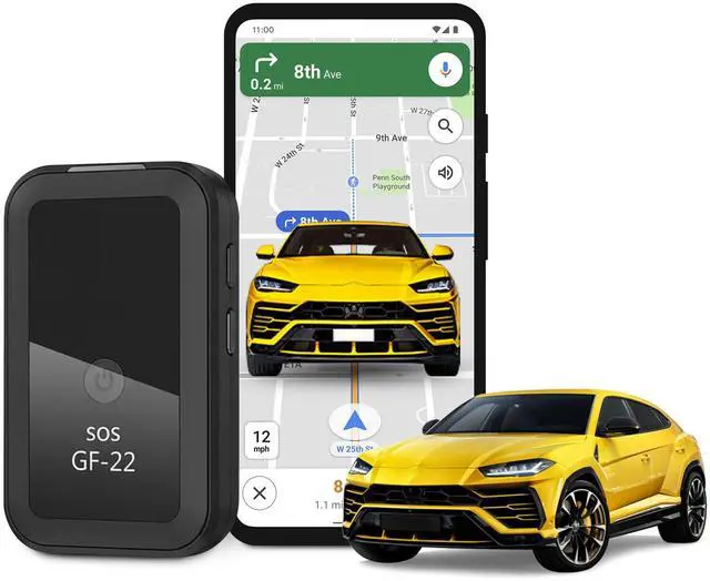Main image of Mini GPS Tracker for Vehicles, Pets & Luggage Real Time Hidden Magnetic Car Tracker Device Wireless GPS Locator with Voice Recording & Easy Setup
