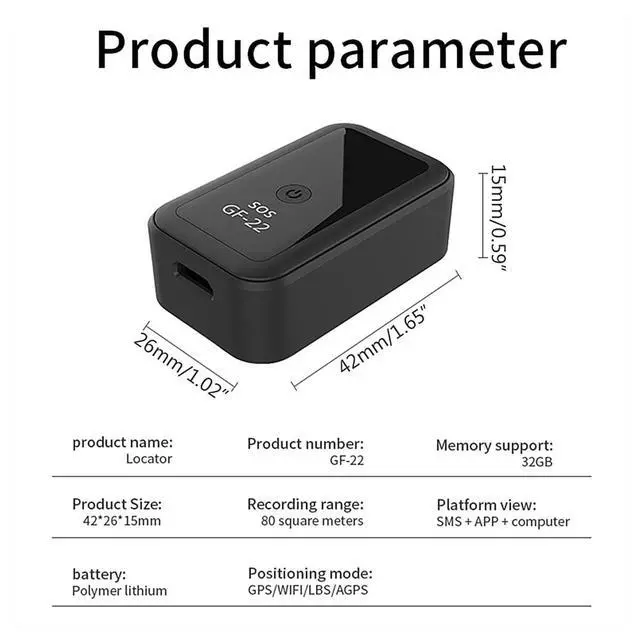 Alt view image 7 of 7 - Mini GPS Tracker for Vehicles, Pets & Luggage Real Time Hidden Magnetic Car Tracker Device Wireless GPS Locator with Voice Recording & Easy Setup
