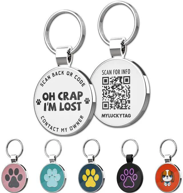 Main image of QR Code Pet ID | Personalized Dog & Cat Collar Tag | Online Profile with Instant Scanned Location Alert Email