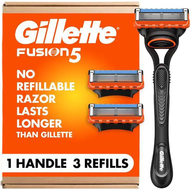 Main image of Fusion5 Razor for Men, 5-Blade, 1 Razor Handle, 3 Blade Refills