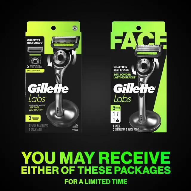 Alt view image 2 of 7 - Mens Razor, Shaving Kit for Men, Includes 1 Handle, 2 Razor Blade Refills, 1 Premium Magnetic Stand