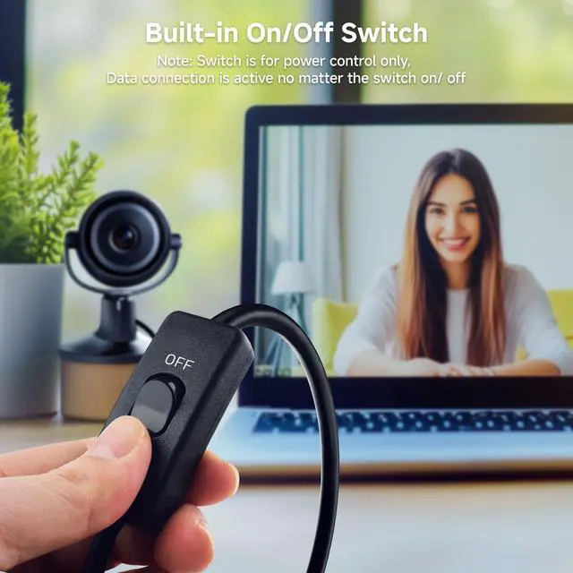 Alt view image 3 of 7 - 5Gbps USB 3.0 Extension Cable with On Off Switch with Data 1 ft, Support Both Data and Power (USB 3.0 On Off Switch)