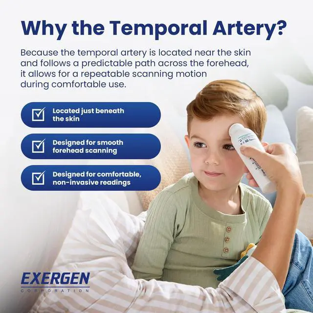 Alt view image 2 of 7 - 2000C+ Temporal Artery Thermometer Fast & Accurate Forehead Thermometer for Adults, Kids & Babies