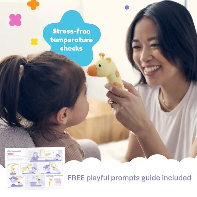 Alt view image 7 of 7 - Baby Thermometer for Kids Digital Infrared No-Touch Forehead & Ear Thermometer, 3-in-1 Contactless Thermometer with Fever Indicator, Fever Buddy Giraffe