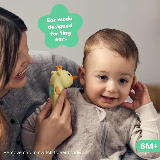 Alt view image 6 of 7 - Baby Thermometer for Kids Digital Infrared No-Touch Forehead & Ear Thermometer, 3-in-1 Contactless Thermometer with Fever Indicator, Fever Buddy Giraffe