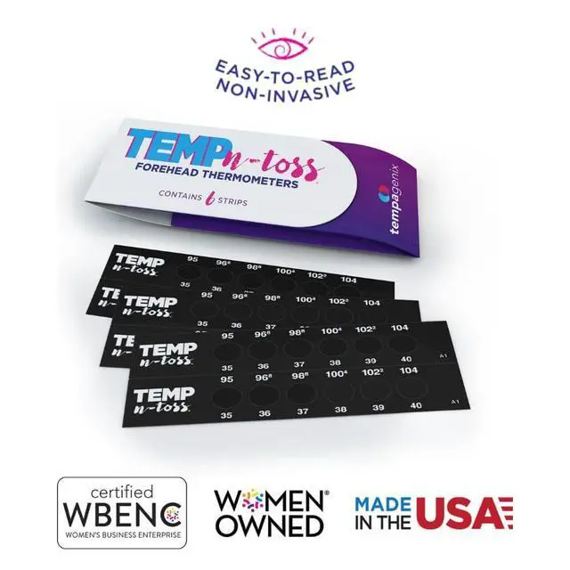 Alt view image 4 of 6 - Fast Reading Disposable Forehead Thermometer Strips - Temp-N-Toss for Accurate & Hygienic Baby Temperature Measurement - Easy to Use and Reliable Single-Use Fever Indicator (6)