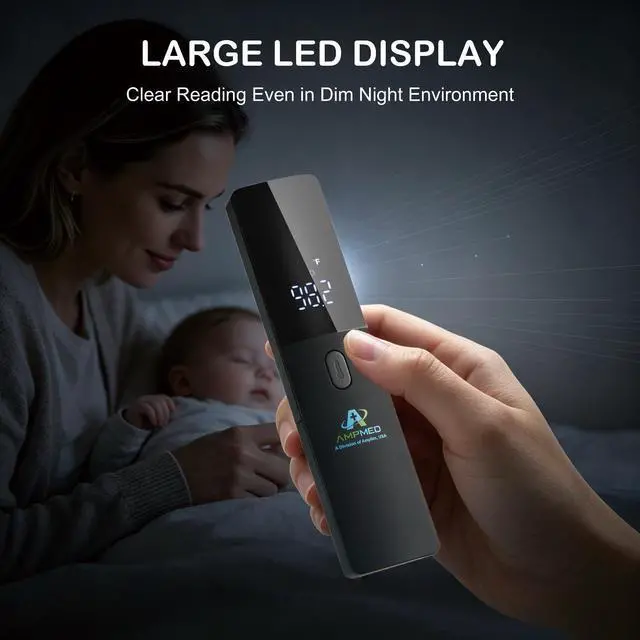 Alt view image 6 of 7 - No-Touch Forehead Thermometer for Adults and Kids, Non-Contact Digital Baby Thermometer for Infants/Newborns, Medical Grade Touchless Temporal Thermometer for Fever