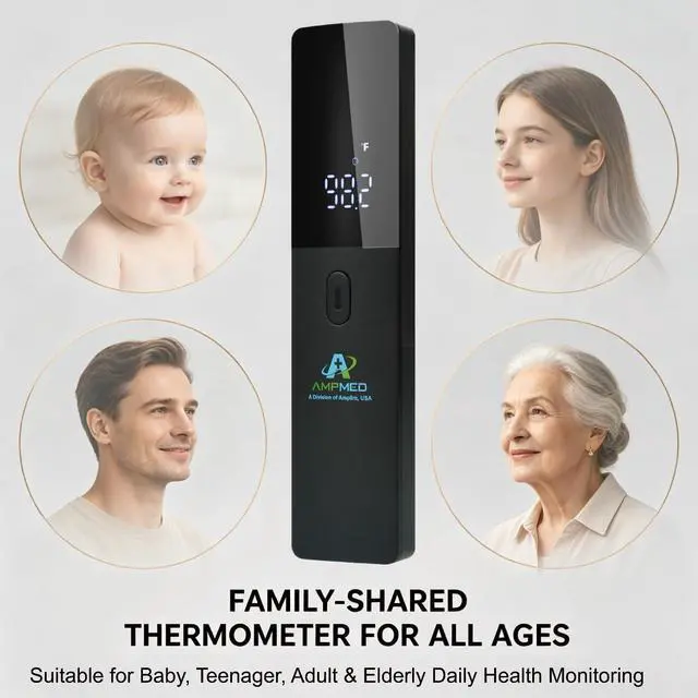 Alt view image 5 of 7 - No-Touch Forehead Thermometer for Adults and Kids, Non-Contact Digital Baby Thermometer for Infants/Newborns, Medical Grade Touchless Temporal Thermometer for Fever