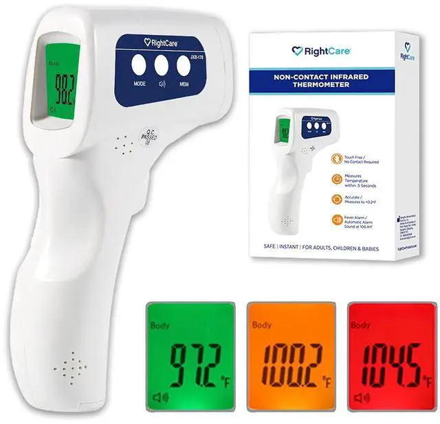 Main image of No-Touch Infrared Forehead Thermometer with Instant Results for School, Home, and Businesses, 1 Count