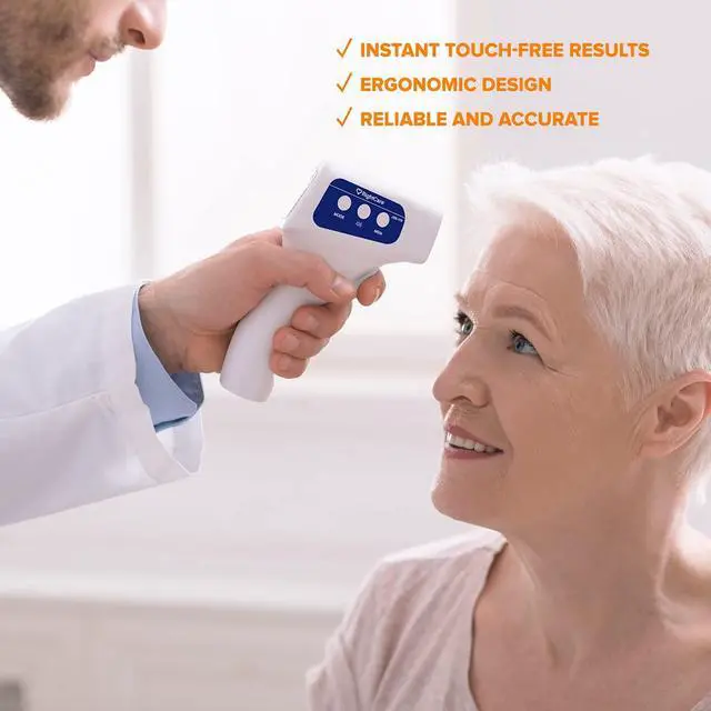Alt view image 6 of 6 - No-Touch Infrared Forehead Thermometer with Instant Results for School, Home, and Businesses, 1 Count