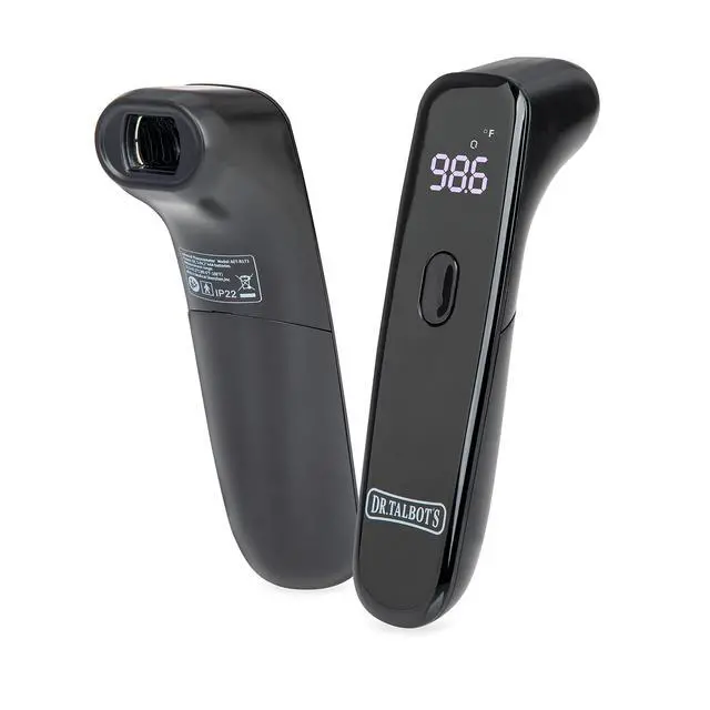 Alt view image 6 of 7 - Non-Contact Acrylic Infrared Thermometer with Led Screen, Fever Warning Indicator, Accurate 1 S Reading for Baby, Kids, Adults, Black