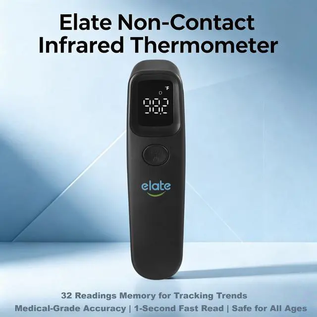 Alt view image 2 of 7 - Medical Grade Non-Contact Forehead Thermometer for Adults and Kids, No-Touch Digital Infrared Thermometer for Infants/Newborns, Touchless Temporal Thermometer for Fever, Black