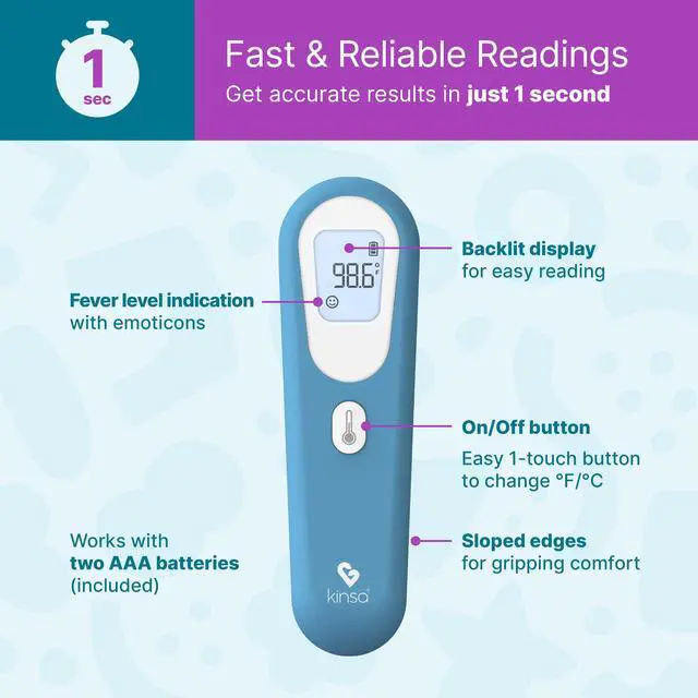 Alt view image 5 of 7 - QuickScan Smart Forehead Thermometer for Adults, Kids and Babies, No-Touch Digital Thermometer, App-Connected Family Health Tracking, Fast Accurate Fever Readings