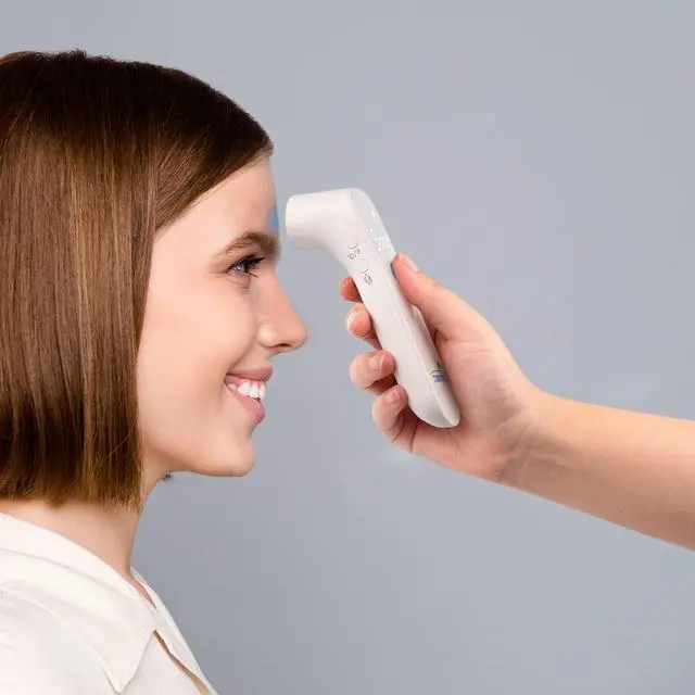 Alt view image 2 of 7 - Touchless Digital Forehead Basal Thermometer, Non-Contact with Fever Alert Detection